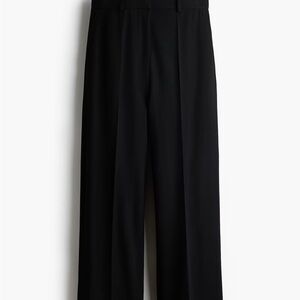 Classic Black Wide-Leg Dress Pants